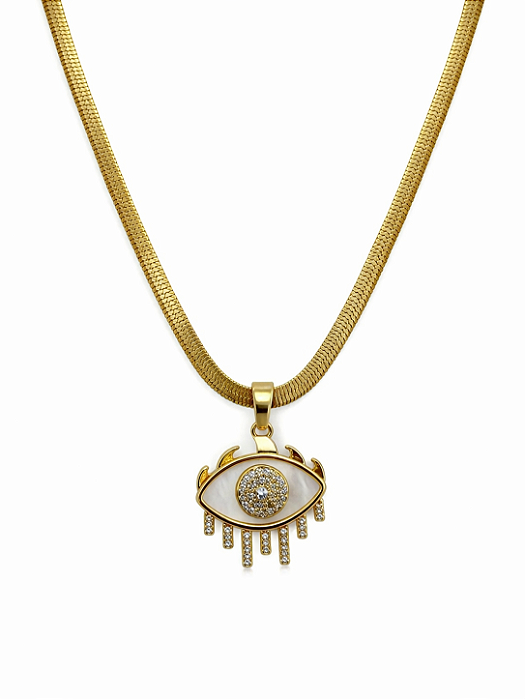 Colar Aço Olho Grego
