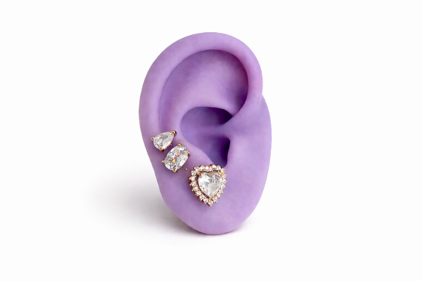 Trio de Brincos Cristal