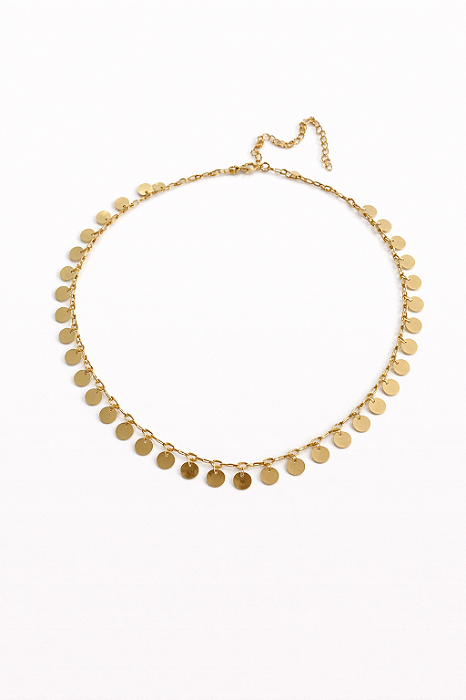Colar Medalhinhas Douradas