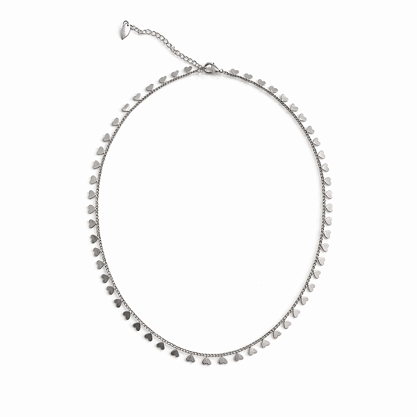 Colar Coraçãozinho Ródio