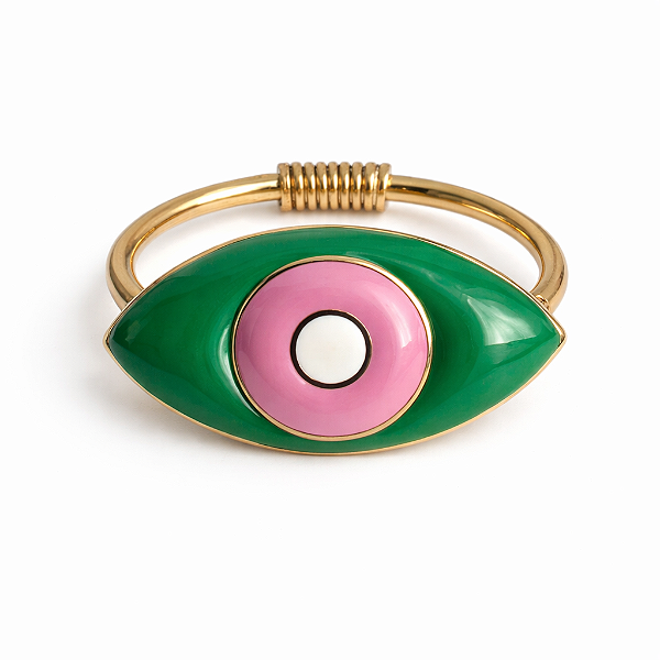 Pulseira Olho Grego Rosa e Verde