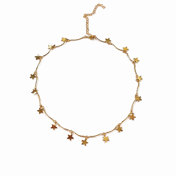 Colar Dourado Estrelinhas