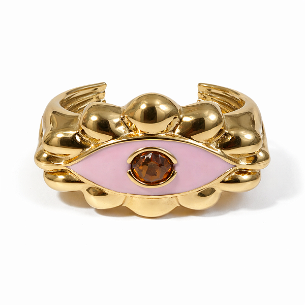 Bracelete Olho Grego Rosa e Âmbar