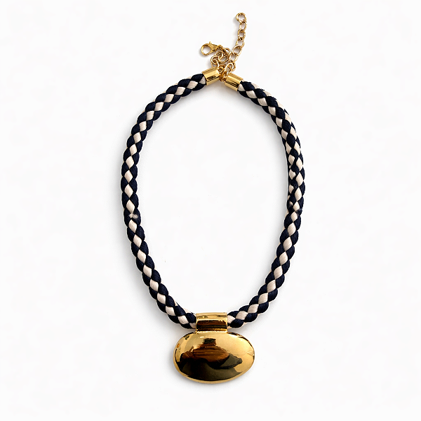 Colar Maxi Preto e Branco