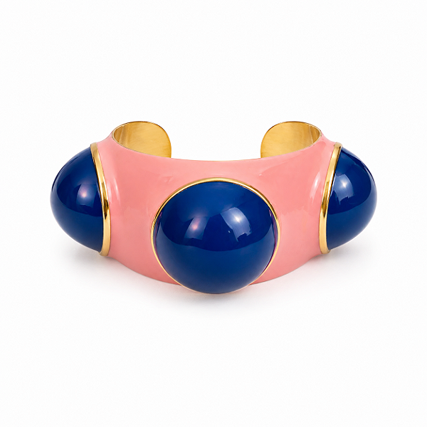 Bracelete Bolotas Rosa e Bic