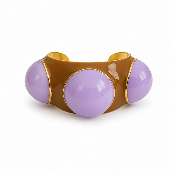 Bracelete Bolotas Roxo