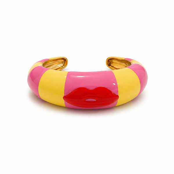 Bracelete Boquinha Amarelo e Rosa