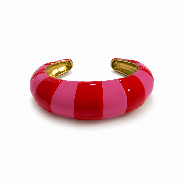 Bracelete Listrado Pink e Vermelho
