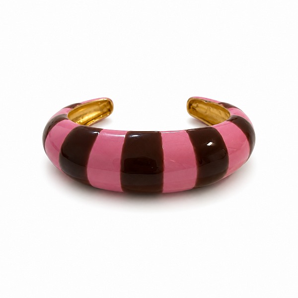 Bracelete Listrado Pink e Marrom