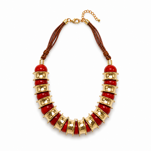 Colar Maxi Bolas Vermelho