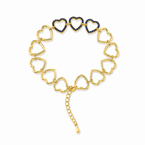 Pulseira Corações Marinho
