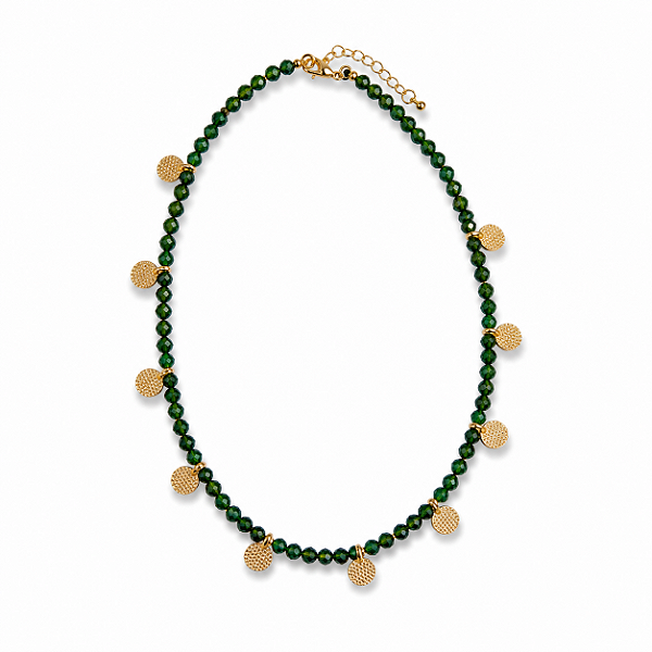 Colar Cristais Verde