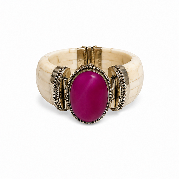 Pulseira Indiana Pedra Pink