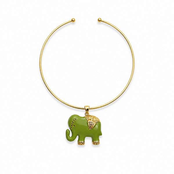 Colar Aro Elefante Oliva