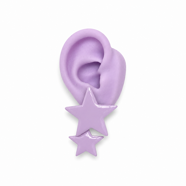 Brinco Maxi Estrela Lilas