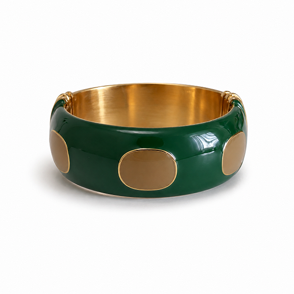 Pulseira Verde Bolinhas