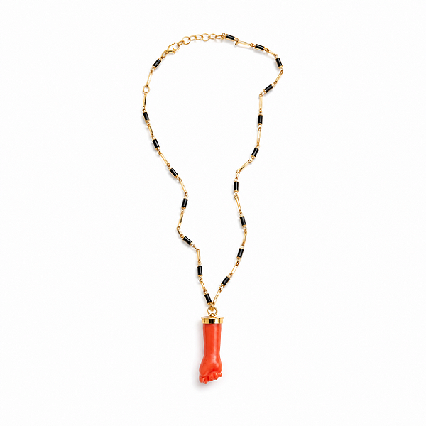 Colar Dourado Figa