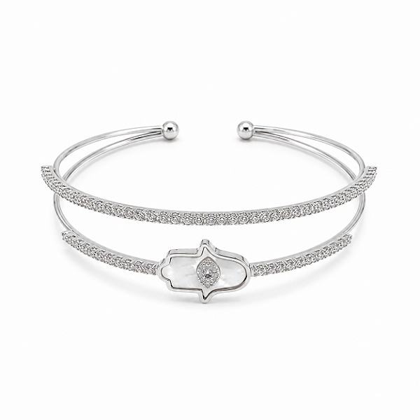 Bracelete Mão de Fátima Aço