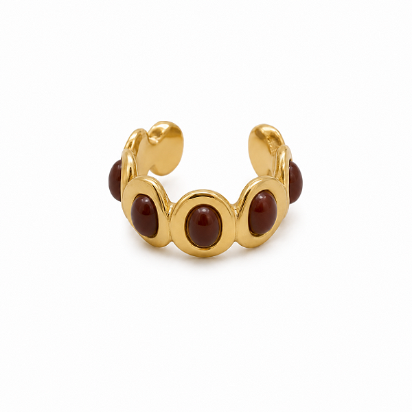 Anel Dourado e Marrom