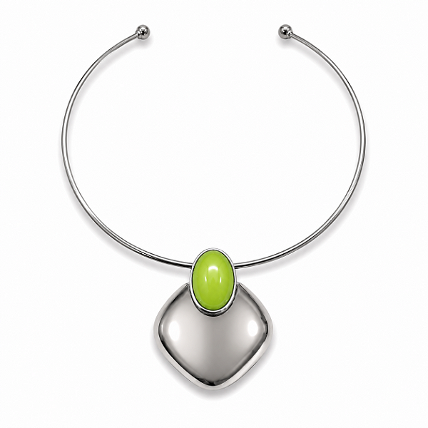 Colar Aro Bola Verde