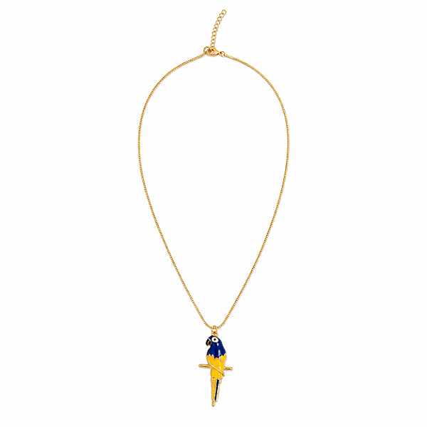 Colar Arara Azul e Amarelo