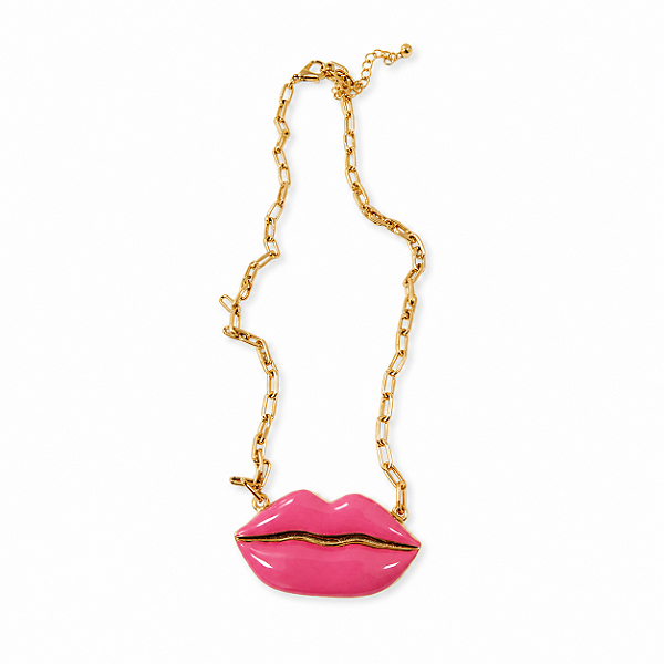 Colar Boca Rosa Chiclete