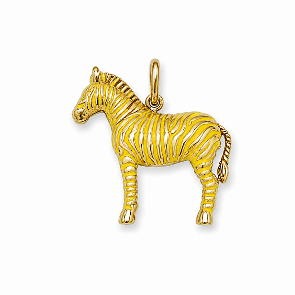 Pingente Zebra Amarela