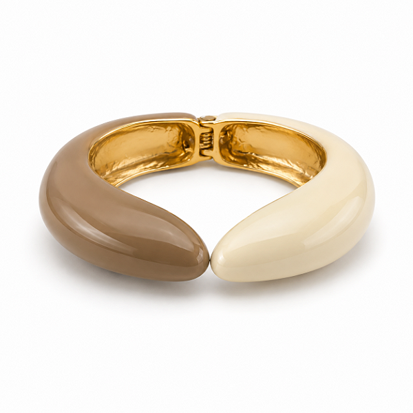 Bracelete Garras Capuccino e Off