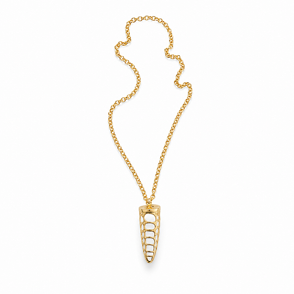 Colar Longo Dente Branco