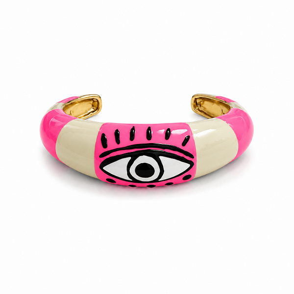 Bracelete Olho Pink Listras
