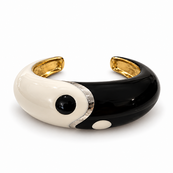 Bracelete Yin Yang Preto e Branco