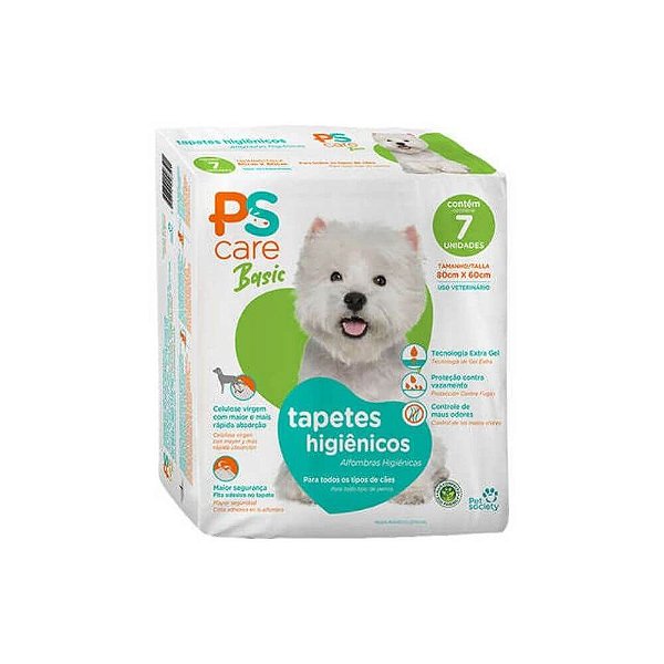 Tapete Higiênico PS Care Basic 7Uni. - Pet Society