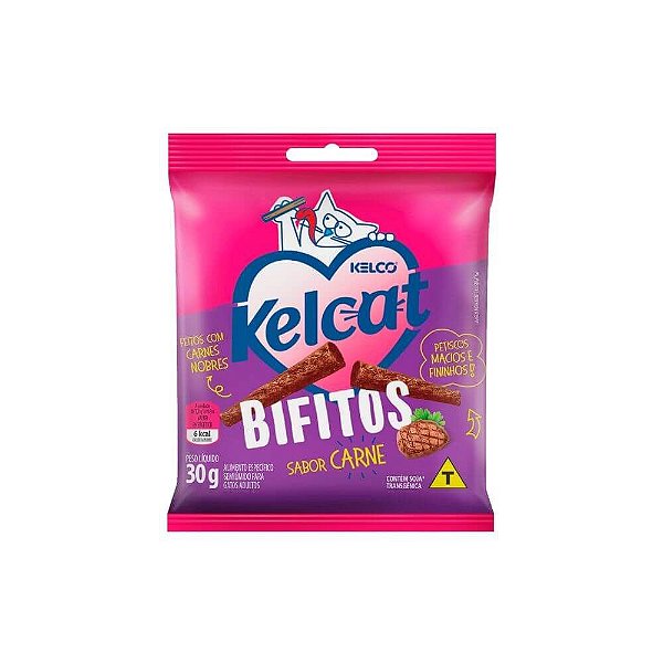 Petisco Kelcat Sabor Carne - Kelco