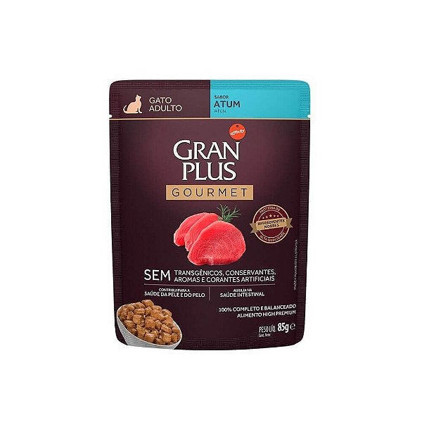 Sachê Gatos Adultos Sabor Atum 85g - Gran Plus