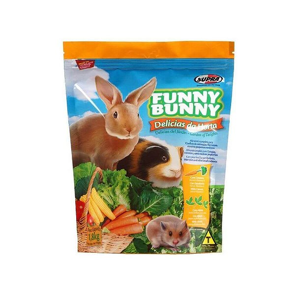 Funny Bunny Delícias da Horta Coelhos e Roedores 1,8Kg - Supra
