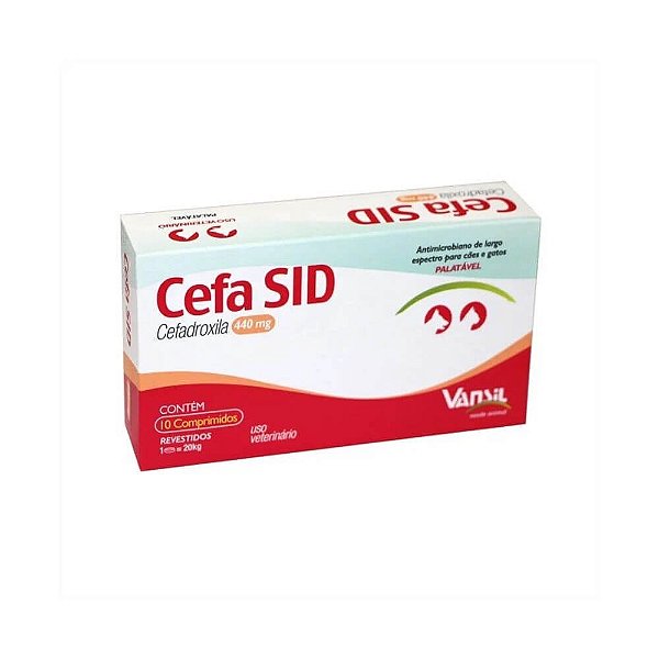 Antimicrobiano Cefa Sid 440mg 10comprimidos - Vansil