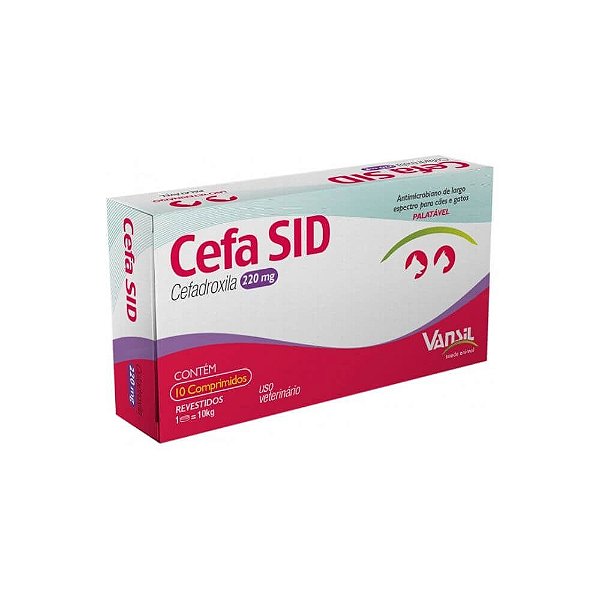 Antimicrobiano Cefa Sid 220mg 10 comprimidos - Vansil