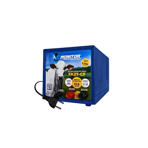 Eletrificador de Cerca Rural FK27-CF / 10,9J / 200Km - Monitor