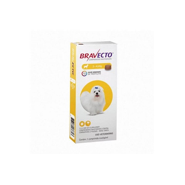 Bravecto Comprimido 2Kg a 4,5Kg - MSD