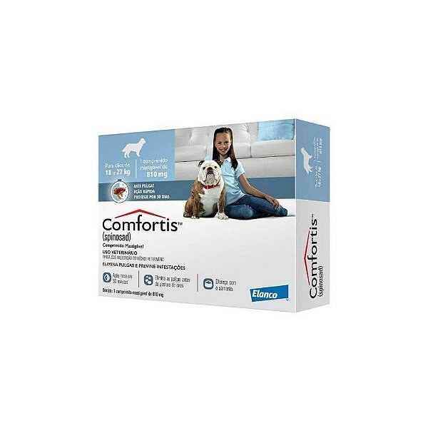 Antipulgas Comfortis 810mg - Caes 18 a 27kg - Elanco