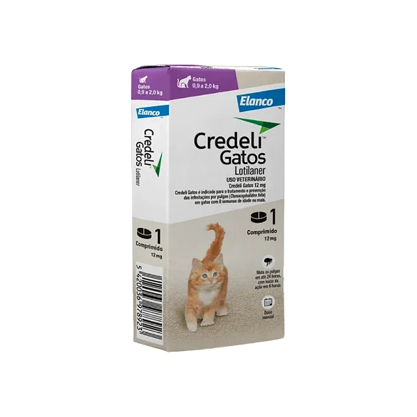 Antipulgas Credeli 12mg Gatos 0,9Kg a 2Kg - Elanco