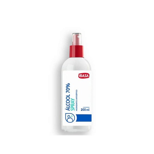 Álcool 70% Spray 200mL  - Ibasa