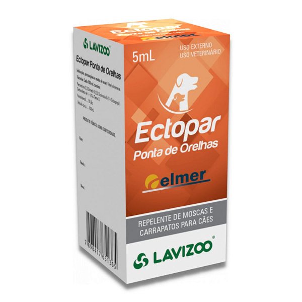 Ectopar Ponta de Orelhas 5mL - Lavizoo