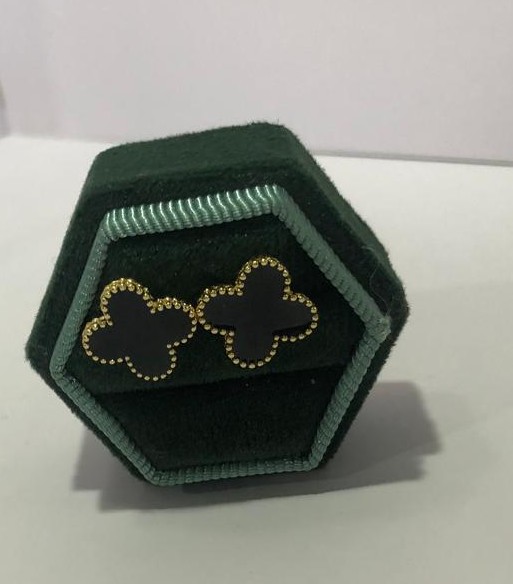 Coleção Inspiração - Brincos Trevo Cores Ouro 18 K