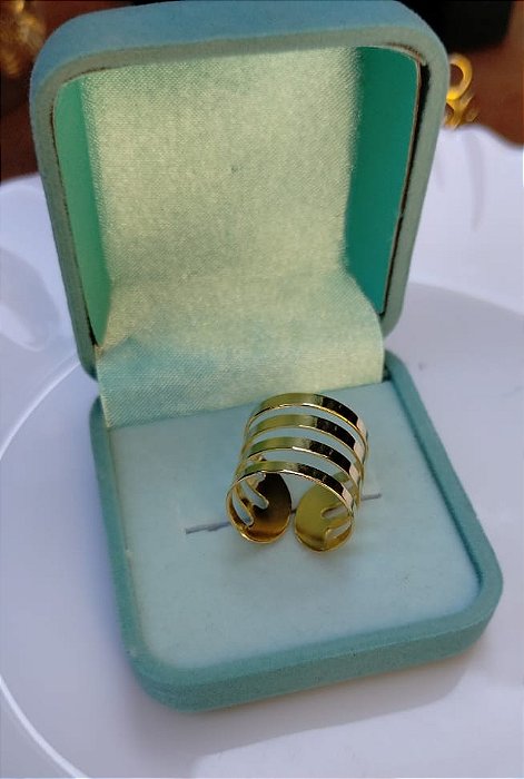 Anel Gladiadora Regulável Ouro 18k