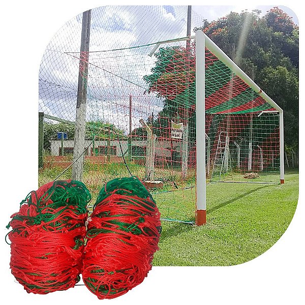 Par de Rede para Trave de Gol Futsal Duas Cores Nylon [Sob Medida]