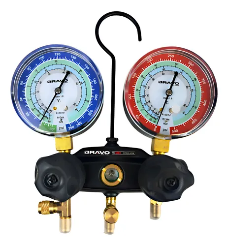 Manifold Analógico 2 Vias R22 R134a R1234yf Bravo Bpro-m2a