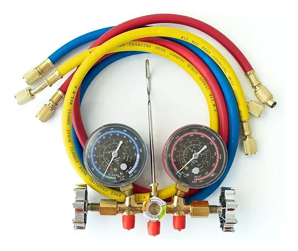 Suryha R12 R22 R134 R404 Manifold Conjunto Mangueiras 90cm