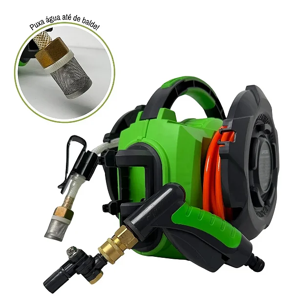 Lavadora De Pressão Ar Condicionado À Bateria Wipcool C10b Verde E Cinza