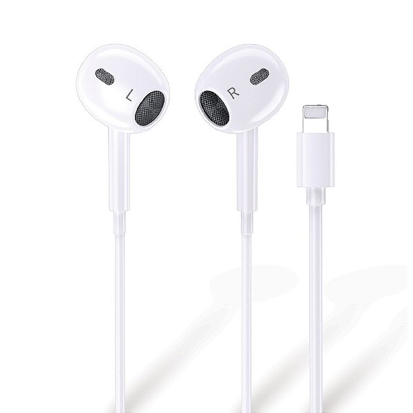 Fone de Ouvido Intra Auricular + Microfone - Entrada Lightning (HS-198)